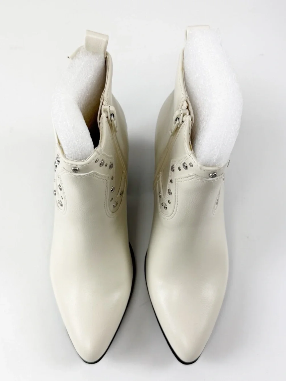 Sun + Stone Indiana Cowboy Booties Womens White 5M NEW